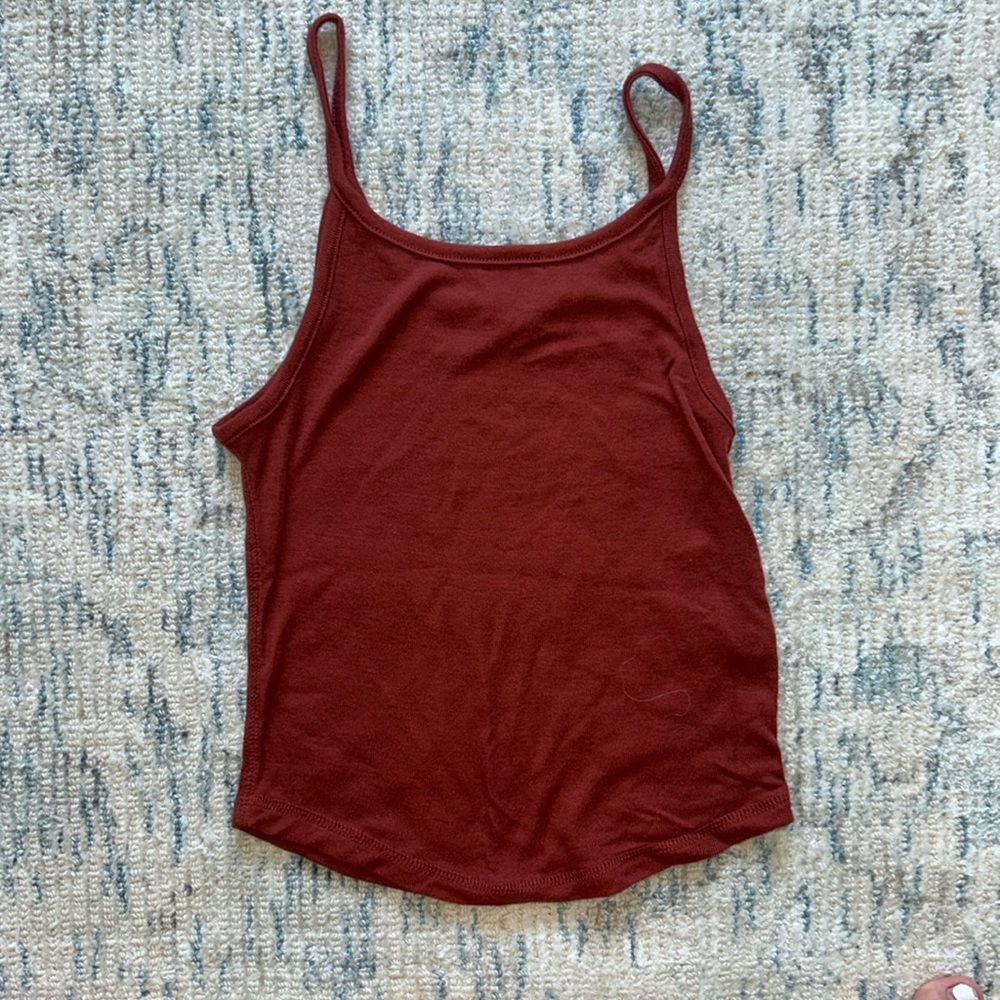 “intimately” by free people burgundy red tank